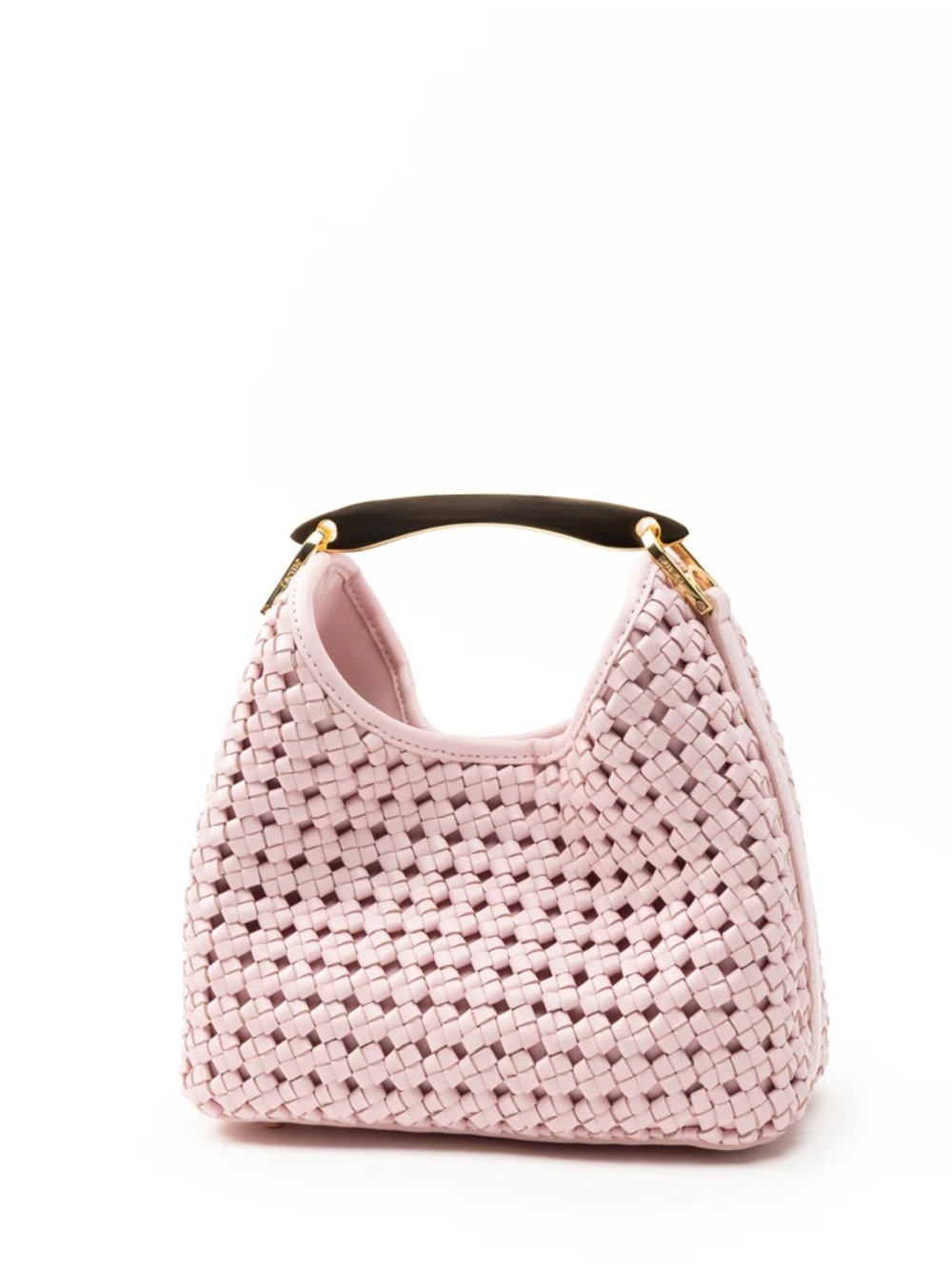 Elleme Small Boomerang Woven Leather Pink - Picture 2 of 9
